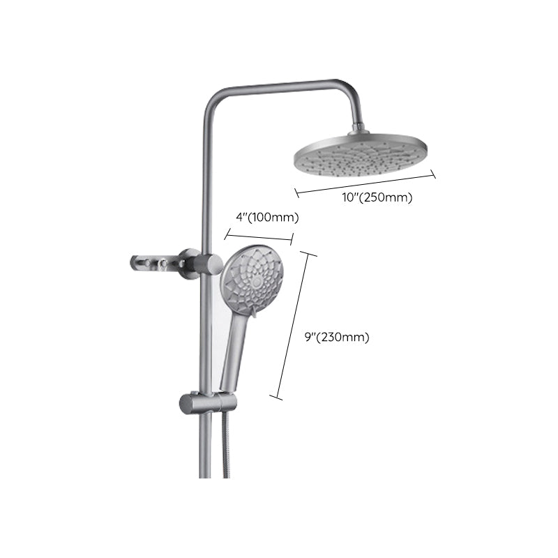 Shower System Square Adjustable Spray Pattern Massage Jet Shower System