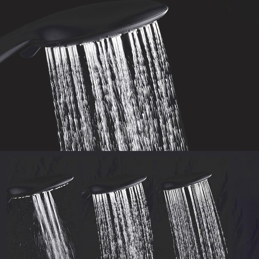 Modern Black Shower System Rain Massage Jet Lever Handle  Shower Trim