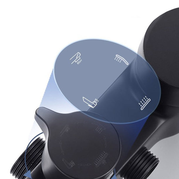 Modern Black Shower System Rain Massage Jet Lever Handle  Shower Trim