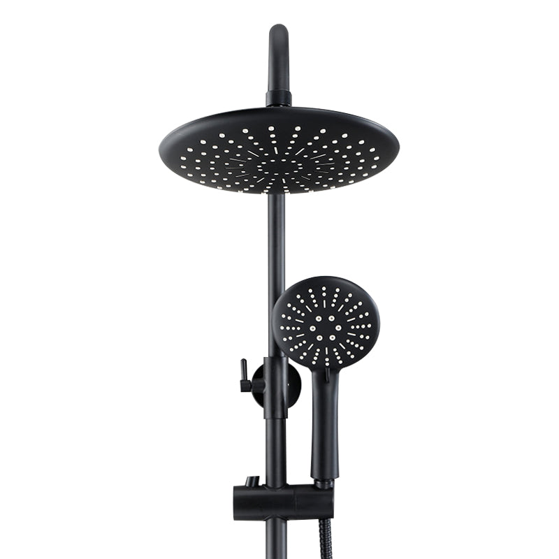 Modern Black Shower System Rain Massage Jet Lever Handle  Shower Trim