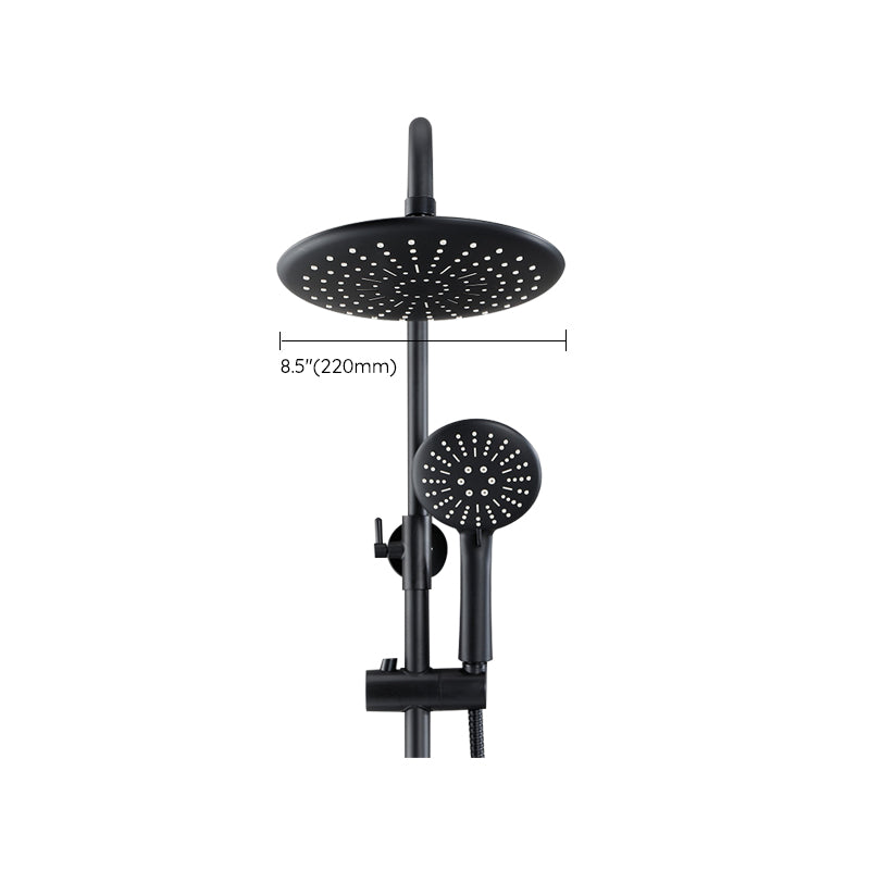 Modern Black Shower System Rain Massage Jet Lever Handle  Shower Trim