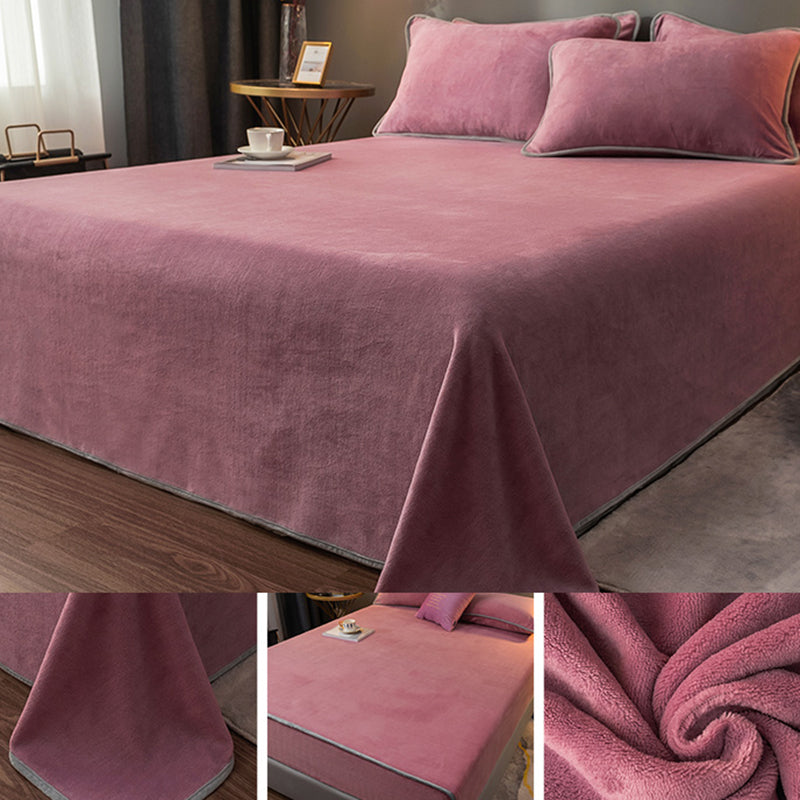 One Piece Sheet Printed Polyester Fade Resistant Breathable Flannel Bed Sheet