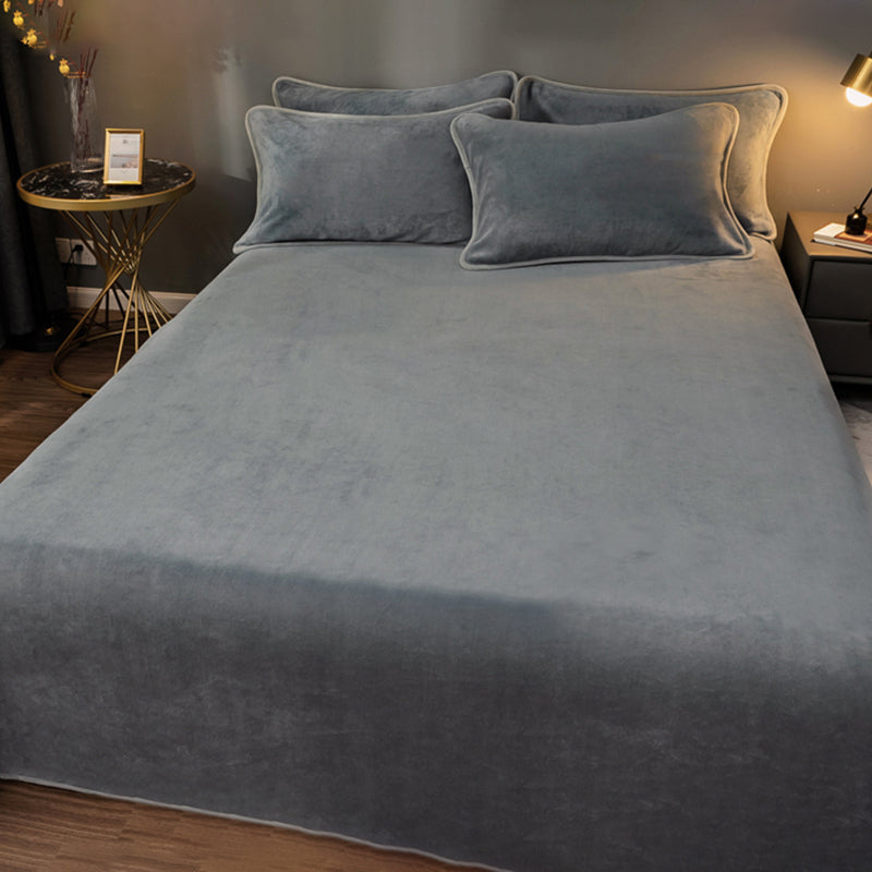 One Piece Sheet Printed Polyester Fade Resistant Breathable Flannel Bed Sheet