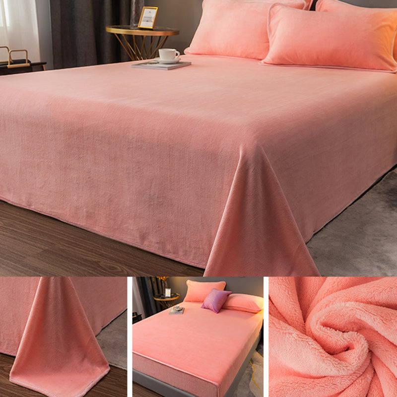 One Piece Sheet Printed Polyester Fade Resistant Breathable Flannel Bed Sheet