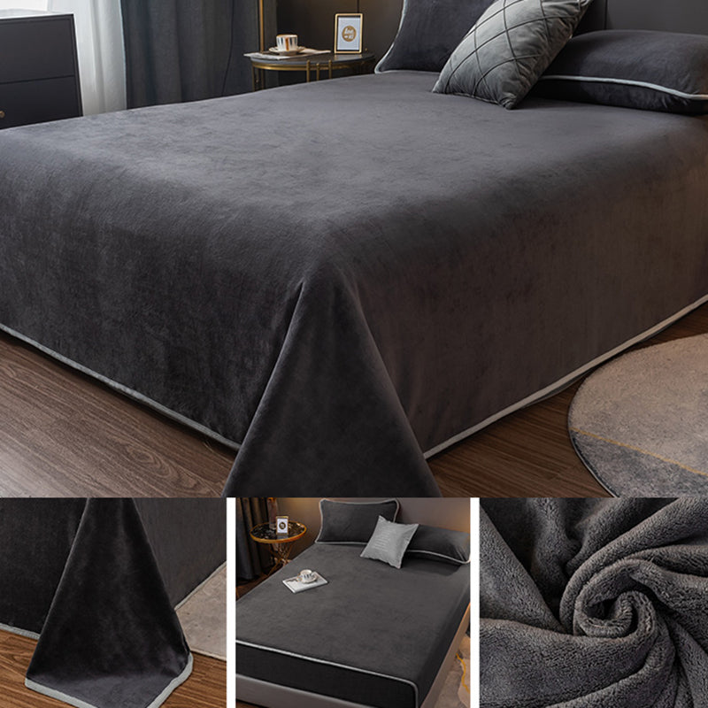 One Piece Sheet Printed Polyester Fade Resistant Breathable Flannel Bed Sheet