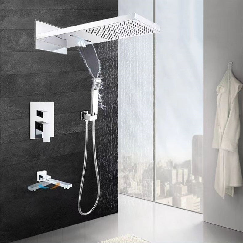 Shower System Wall Mounted Massage Jet Adjustable Spray Pattern Shower Trim