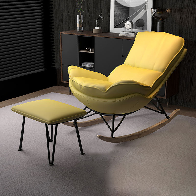 Living Room Simple Rocker Chair Modern Style Waterproof Single Rocker Chair