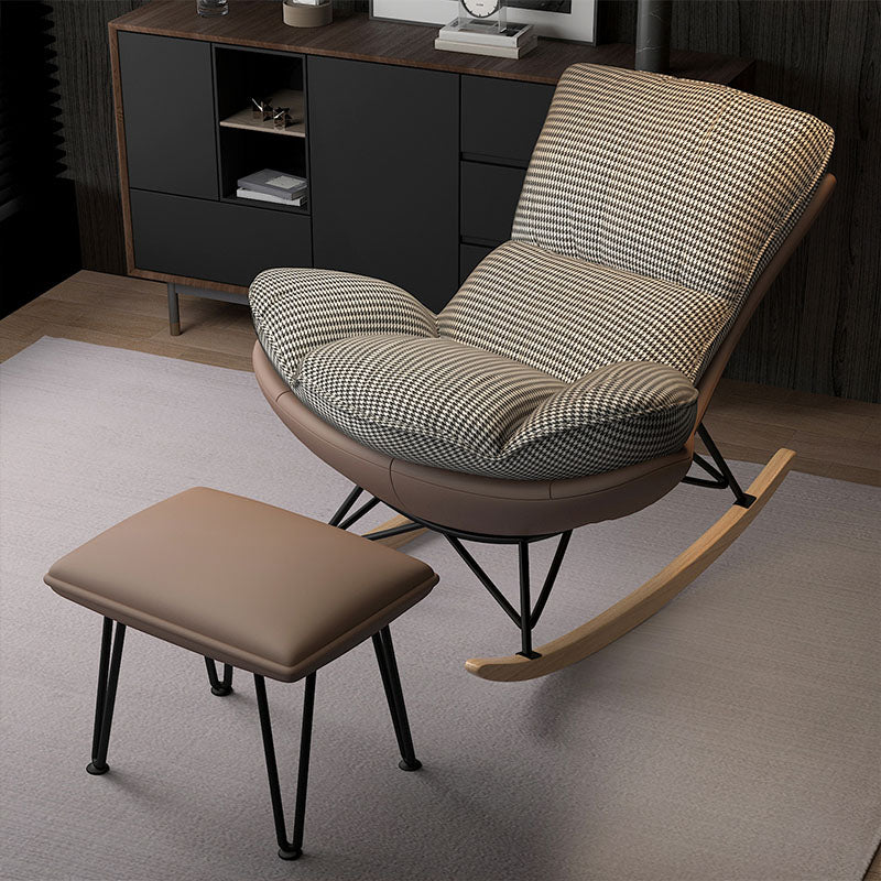 Living Room Simple Rocker Chair Modern Style Waterproof Single Rocker Chair