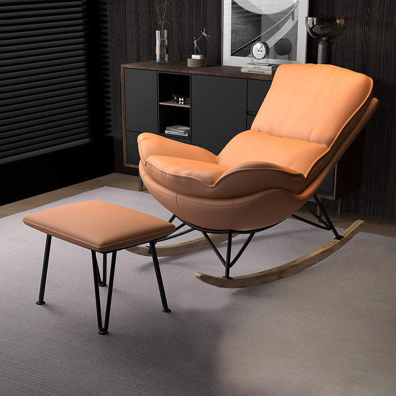 Living Room Simple Rocker Chair Modern Style Waterproof Single Rocker Chair