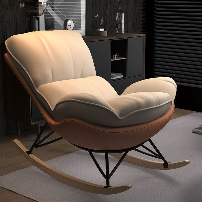 Living Room Simple Rocker Chair Modern Style Waterproof Single Rocker Chair