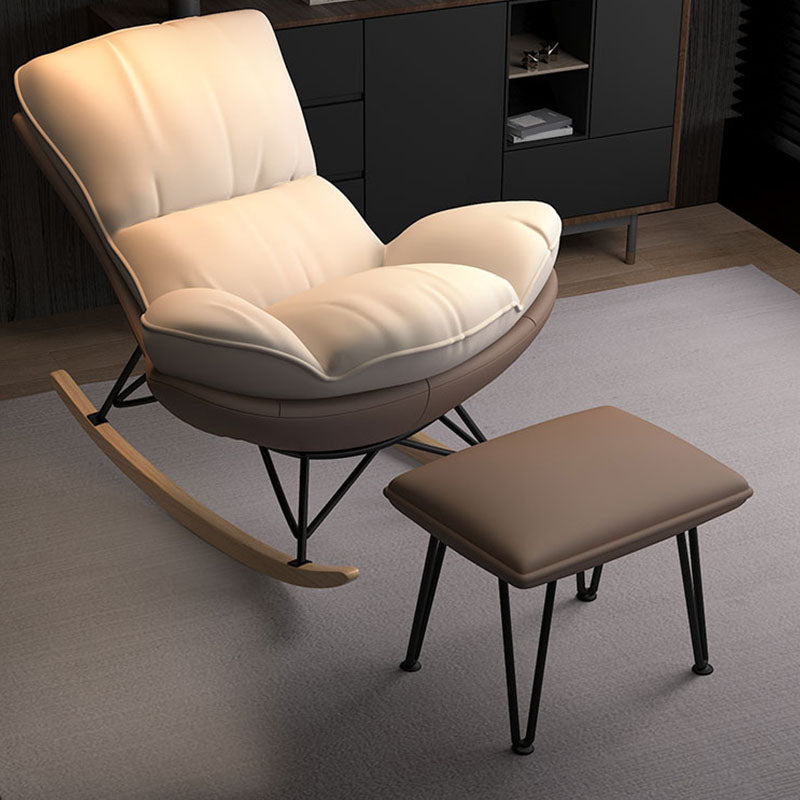 Living Room Simple Rocker Chair Modern Style Waterproof Single Rocker Chair