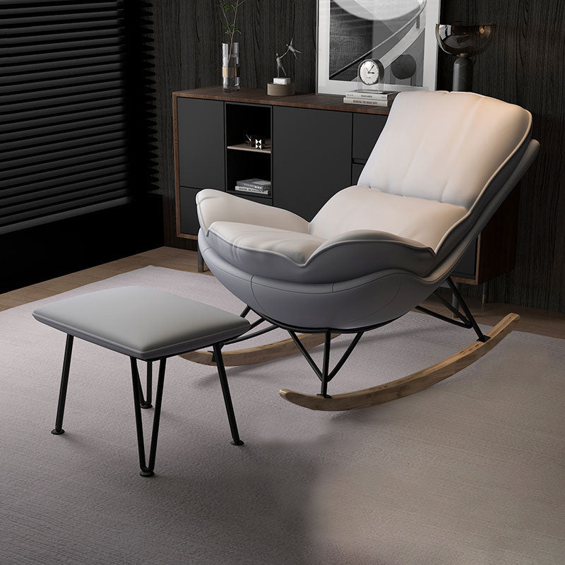 Living Room Simple Rocker Chair Modern Style Waterproof Single Rocker Chair