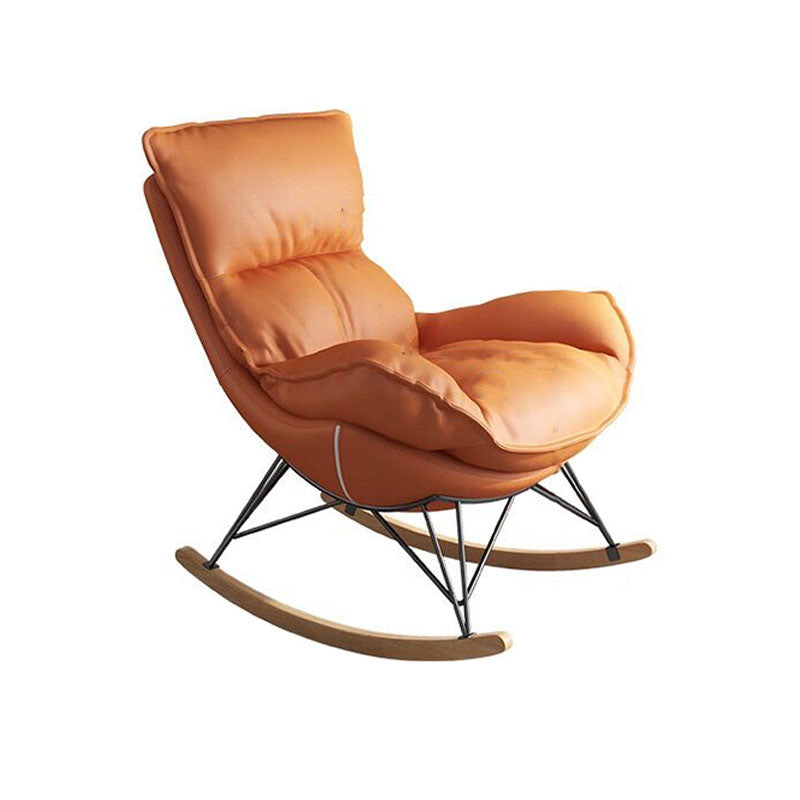 Contemporary Rocking Chair Cotton Upholstered Tufted Tear Resistant Baby Rocking Chair