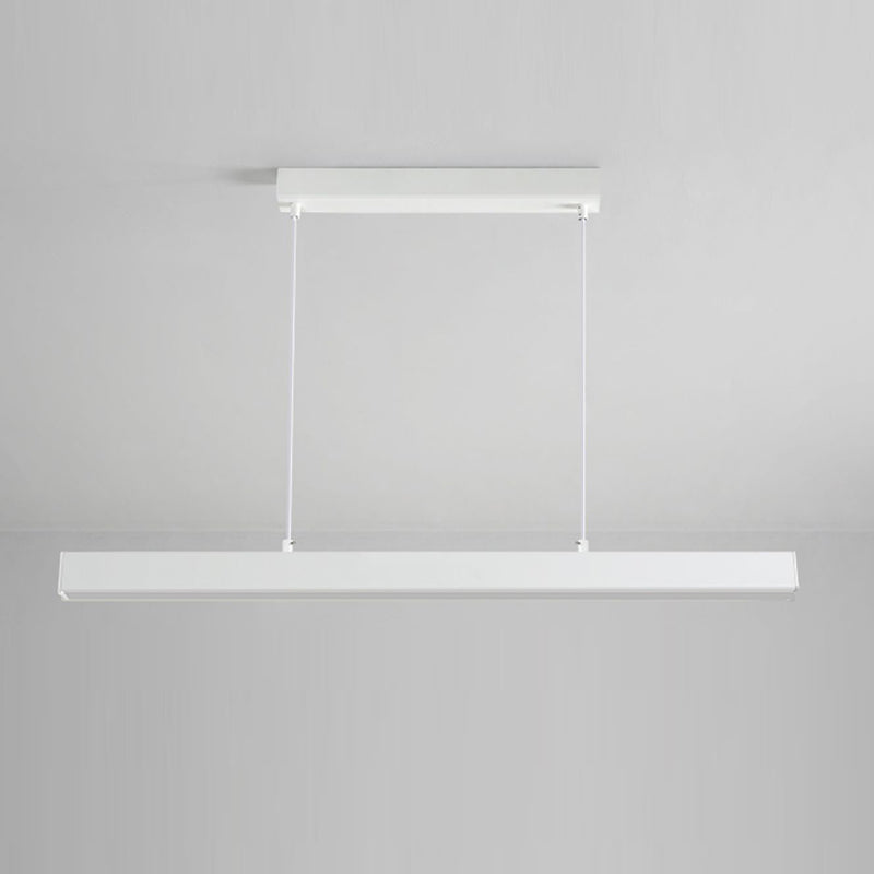 Modern Metal Pendant Light Rectangle Shape Island Light with Acrylic Shade for Living Room