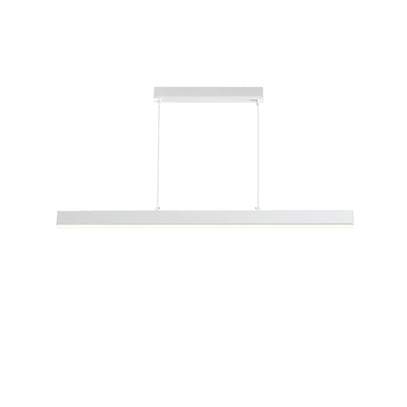 Modern Metal Pendant Light Rectangle Shape Island Light with Acrylic Shade for Living Room