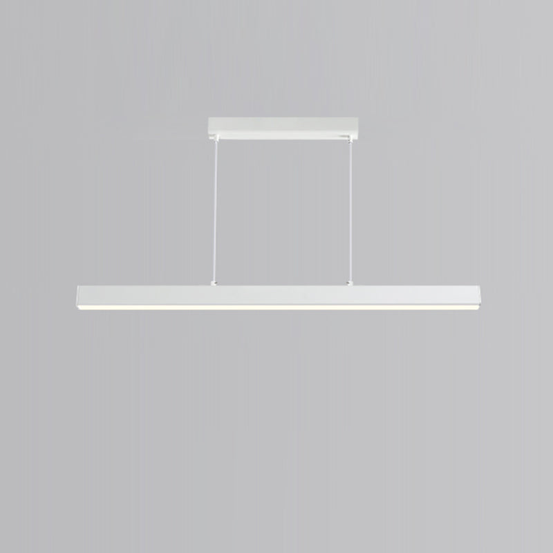 Modern Metal Pendant Light Rectangle Shape Island Light with Acrylic Shade for Living Room