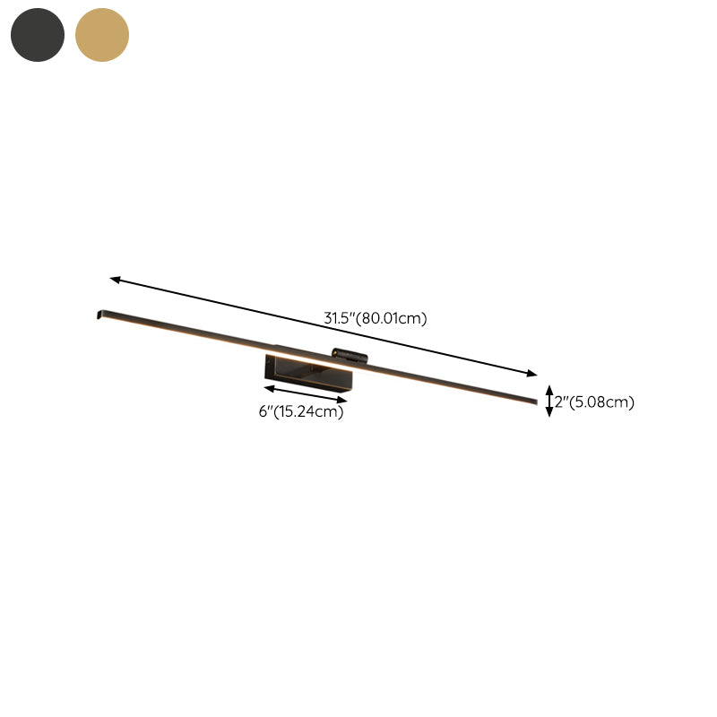 Metal Linear Vanity Lights Modern 1-Light Vanity Lighting for Bathroom