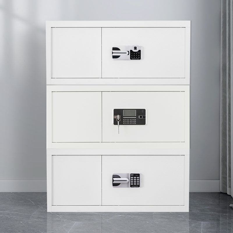 Contemporary File Cabinet Metal Frame Fire-Resistant Lateral File Cabinet with Lock