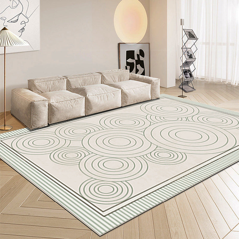 Modern Striped Rug Polyester Brown Rug Tear Resistant Rug for Drawing Room