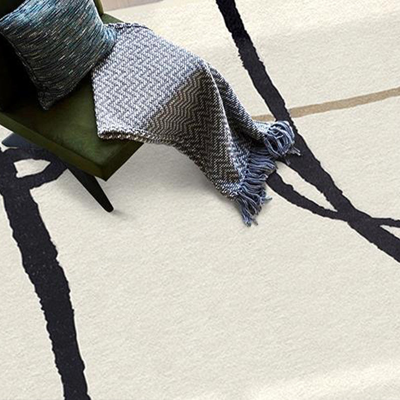 Apricot Color Piece Carpet Polyester Modern Carpet Washable Carpet for Living Room