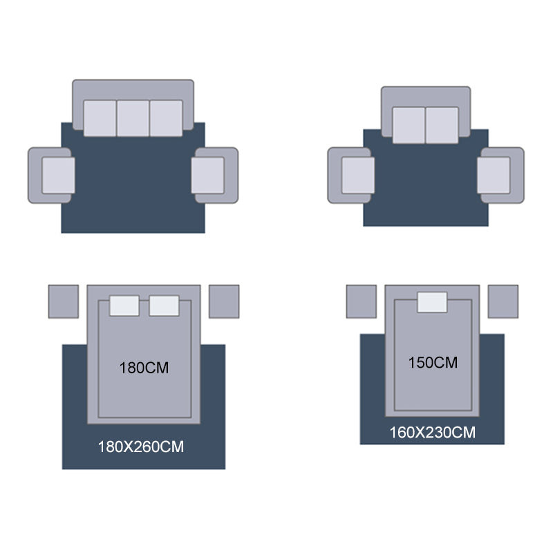 Apricot Color Piece Carpet Polyester Modern Carpet Washable Carpet for Living Room