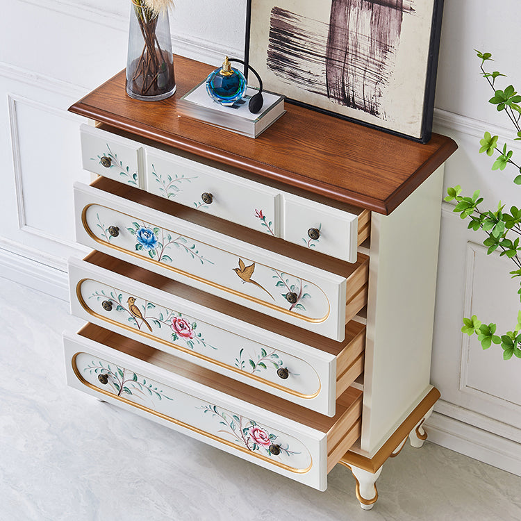 Contemporary Dresser Manufactured Wood Storage Chest with 3/4/5 Drawers