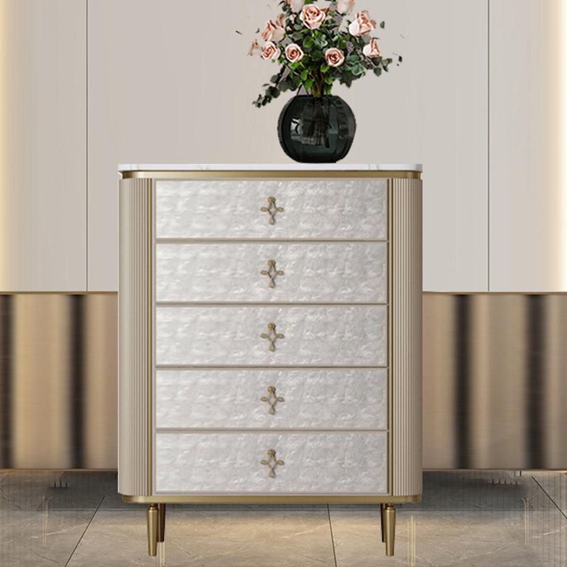 15.6-inch Width Contemporary Dresser Stone Storage Chest with 5/6 Drawers