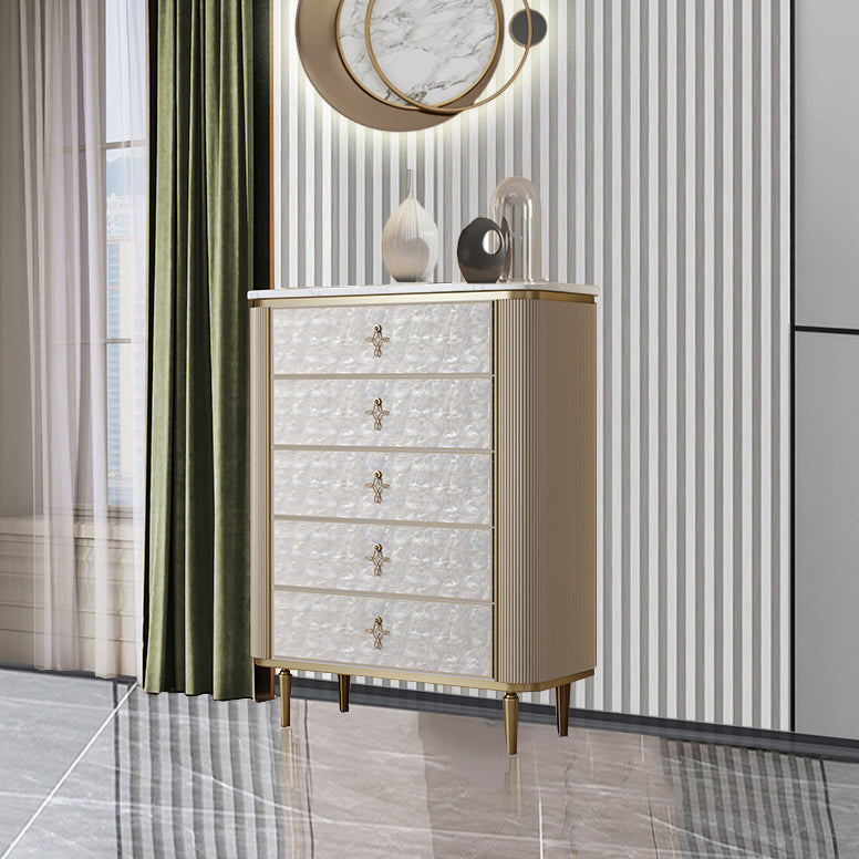 15.6-inch Width Contemporary Dresser Stone Storage Chest with 5/6 Drawers