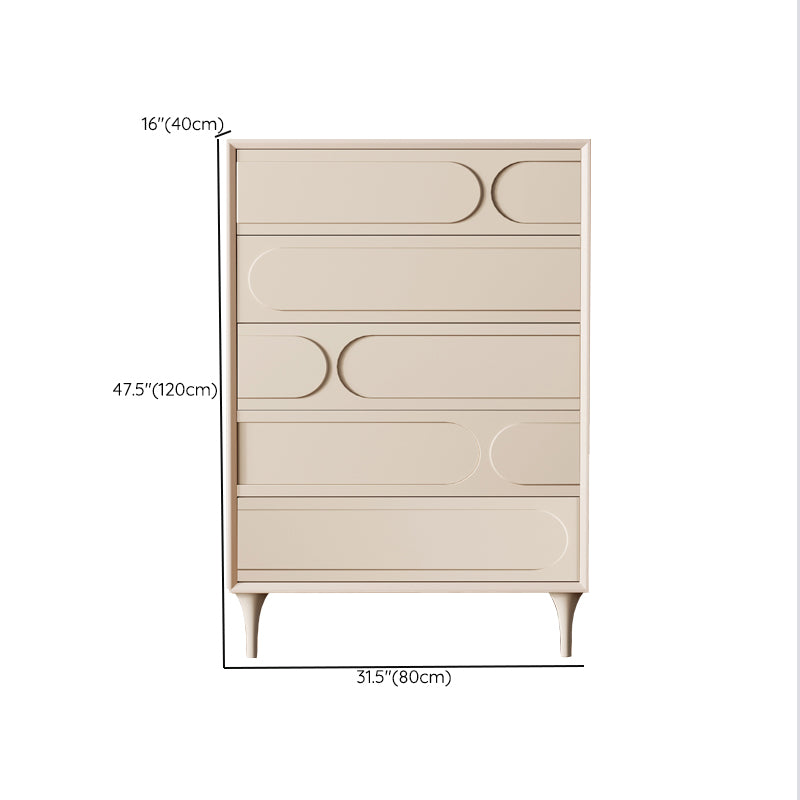 15.6-inch W Storage Chest Contemporary Solid Wood Dresser with 5/6 Drawers