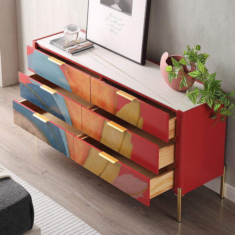 15.6-inch Width Modern Storage Chest Dresser Stone Storage Chest