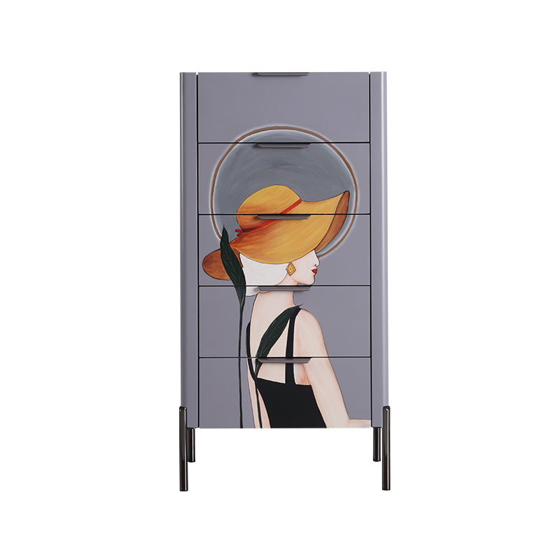 15.6-inch Width Modern Storage Chest Dresser Stone Storage Chest