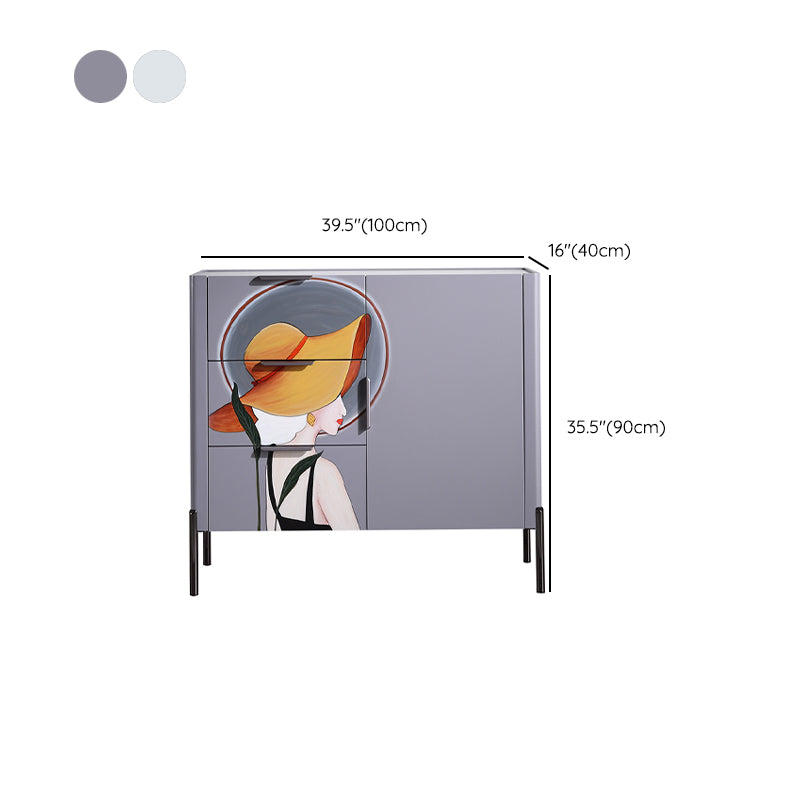 15.6-inch Width Modern Storage Chest Dresser Stone Storage Chest