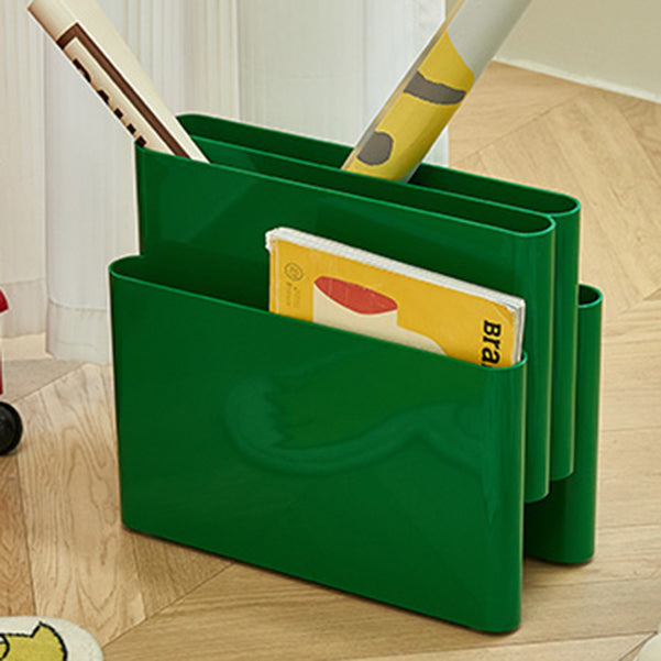 Contemporary Antique Finish Shelf Bookcase Plastic Book Shelf with Shelves