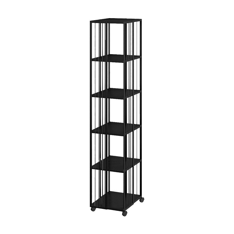 Standard Metal Bookcase Industrial Open Back Bookshelf with Shelves