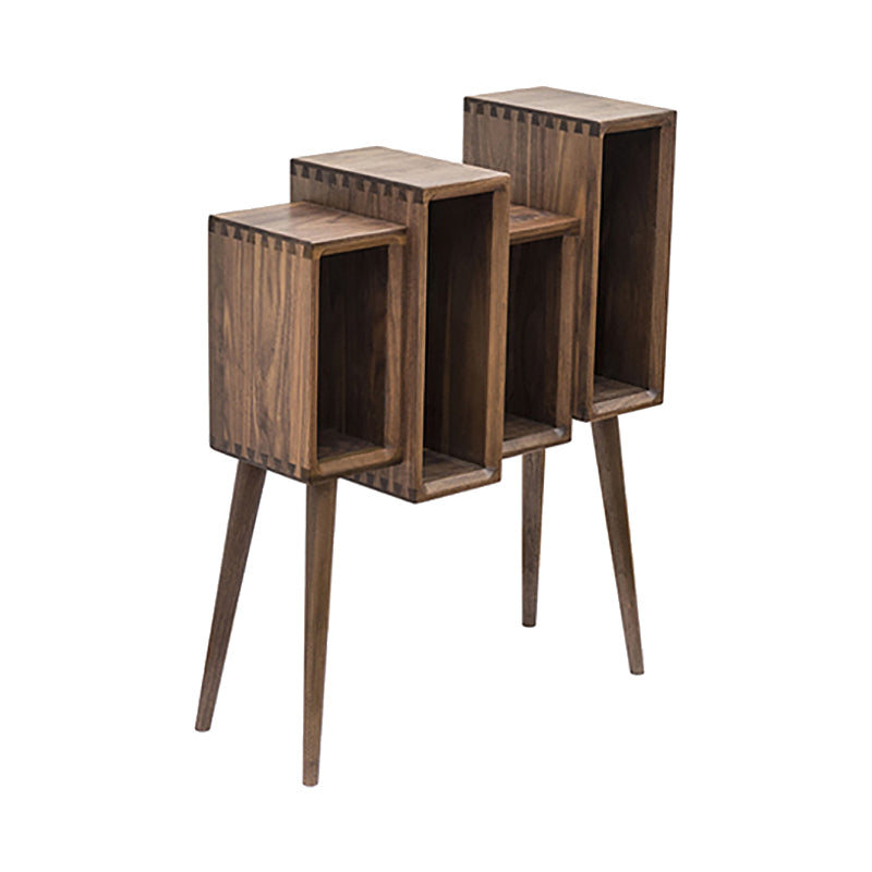 Modern Closed Back Standard Bookshelf Wooden Bookcase with Shelves