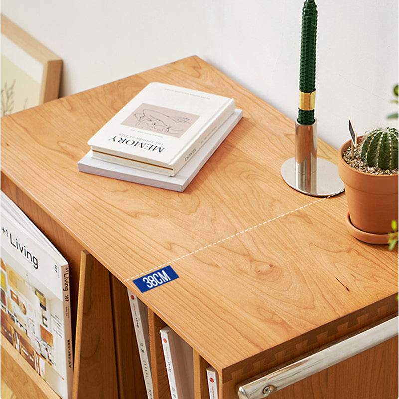 Modern Closed Back Standard Bookshelf Wooden Bookcase with Shelves