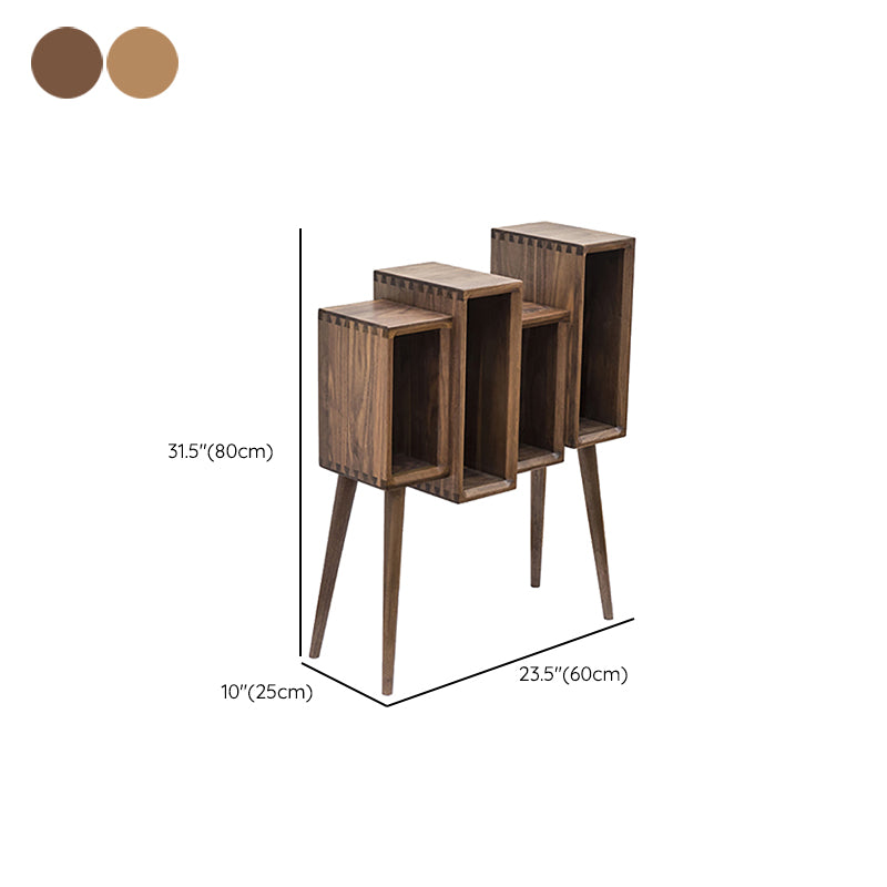 Modern Closed Back Standard Bookshelf Wooden Bookcase with Shelves