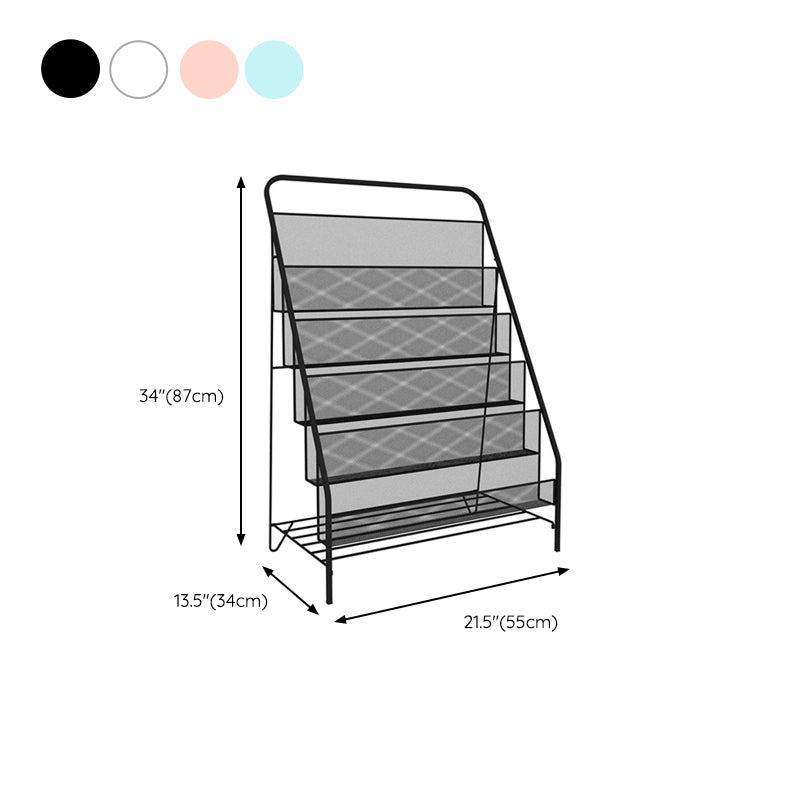 Scandinavian Shelf Bookcase Metal Etagere Bookshelf with Shelves