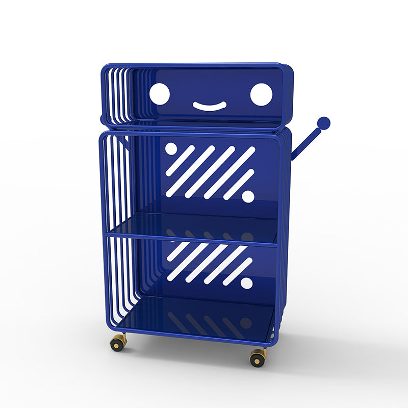 Scandinavian Metal Bookcase Standard Closed Back Bookshelf with Shelves