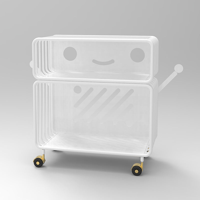 Scandinavian Metal Bookcase Standard Closed Back Bookshelf with Shelves