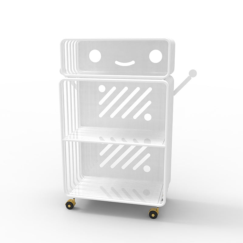 Scandinavian Metal Bookcase Standard Closed Back Bookshelf with Shelves