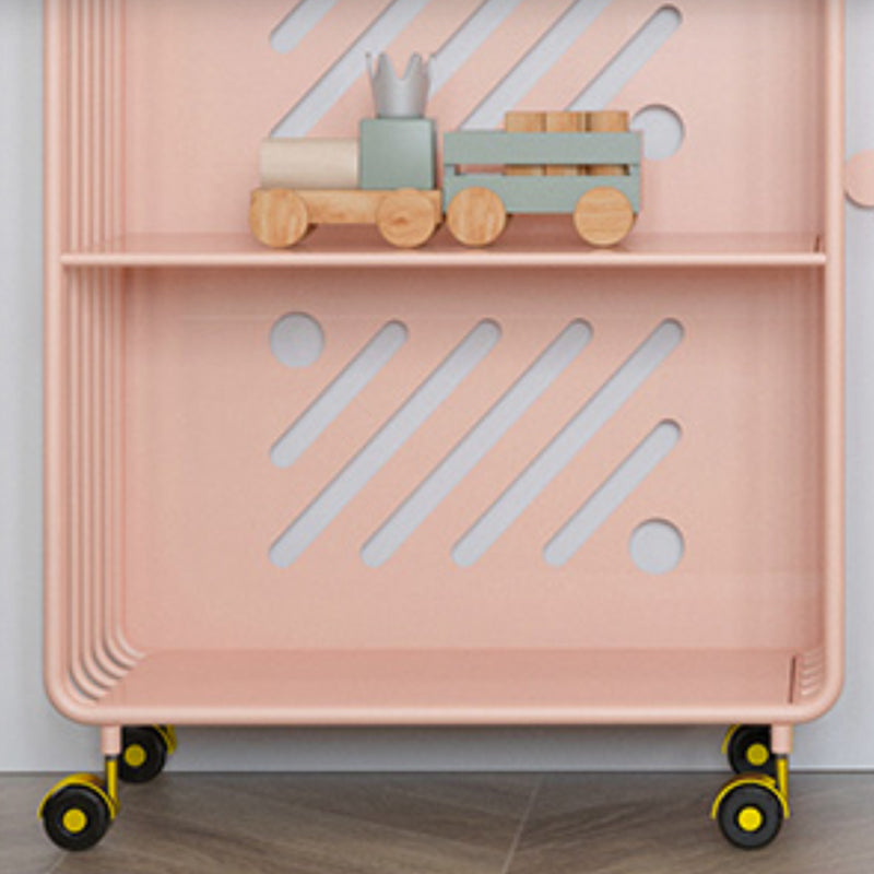 Scandinavian Metal Bookcase Standard Closed Back Bookshelf with Shelves