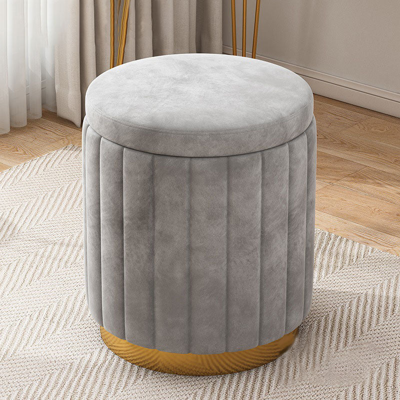 Grey Round Pouf Gorgeous Stain Resistant Pouf for Living Room