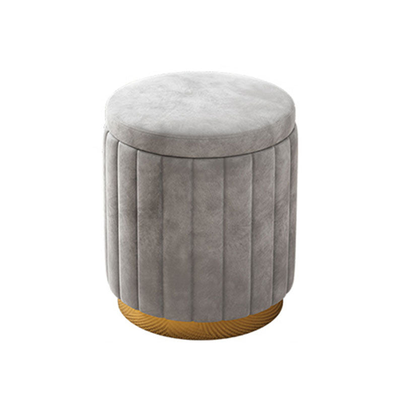 Grey Round Pouf Gorgeous Stain Resistant Pouf for Living Room