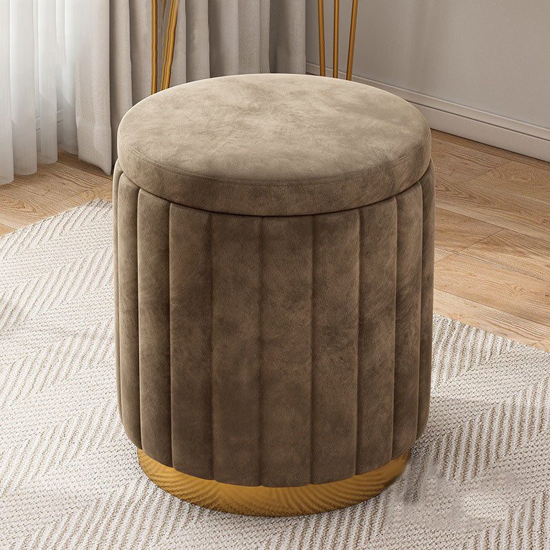 Grey Round Pouf Gorgeous Stain Resistant Pouf for Living Room
