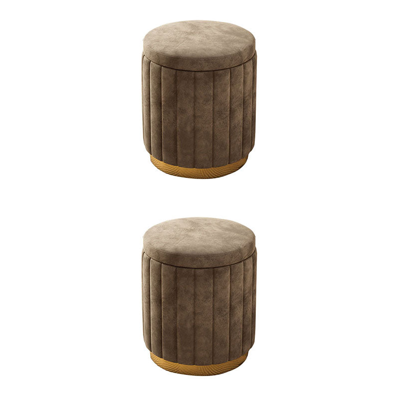 Grey Round Pouf Gorgeous Stain Resistant Pouf for Living Room