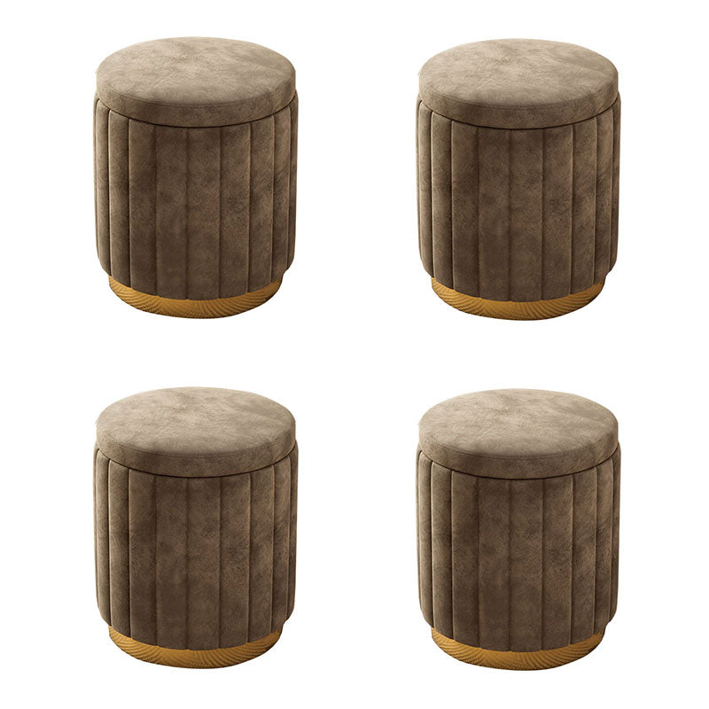 Grey Round Pouf Gorgeous Stain Resistant Pouf for Living Room