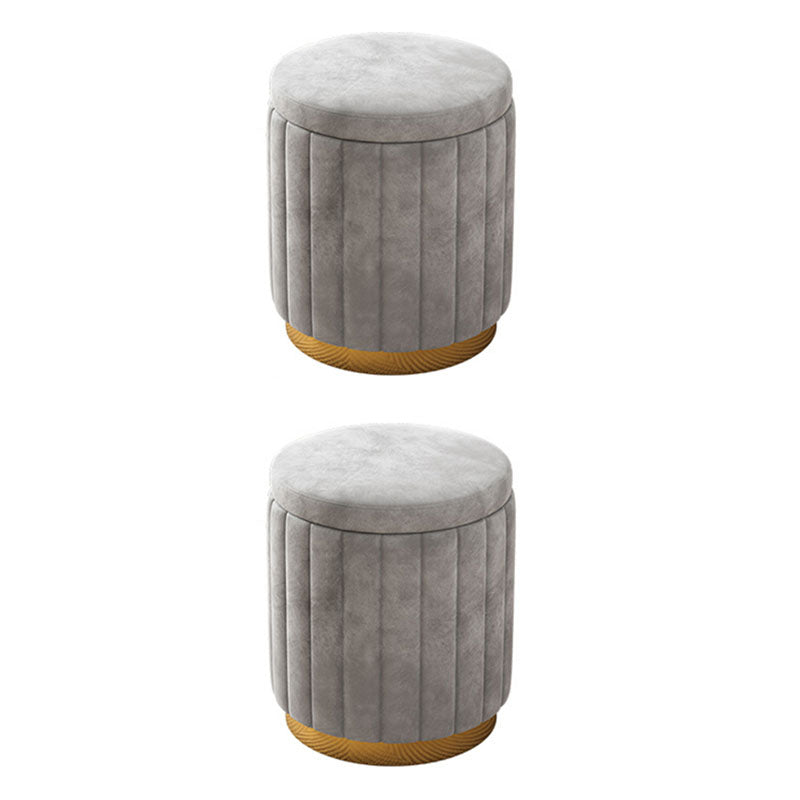 Grey Round Pouf Gorgeous Stain Resistant Pouf for Living Room