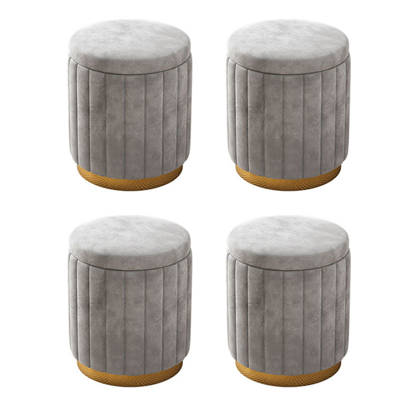 Grey Round Pouf Gorgeous Stain Resistant Pouf for Living Room