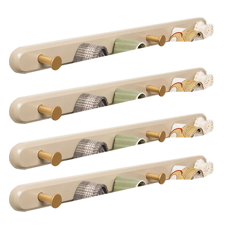 Scandinavian Coat Rack Wood Wall-Mounted Metal Hooks Entryway Coat Hanger